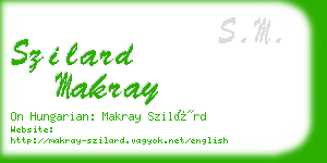 szilard makray business card